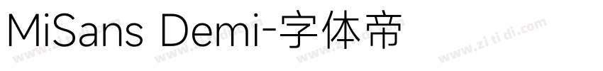 MiSans Demi字体转换